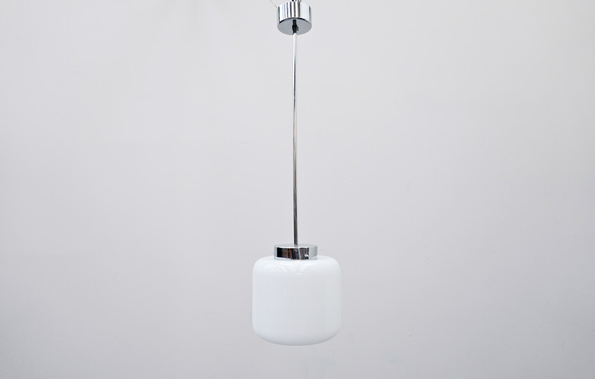 Set of 3 Opaline Suspensions, Italy 