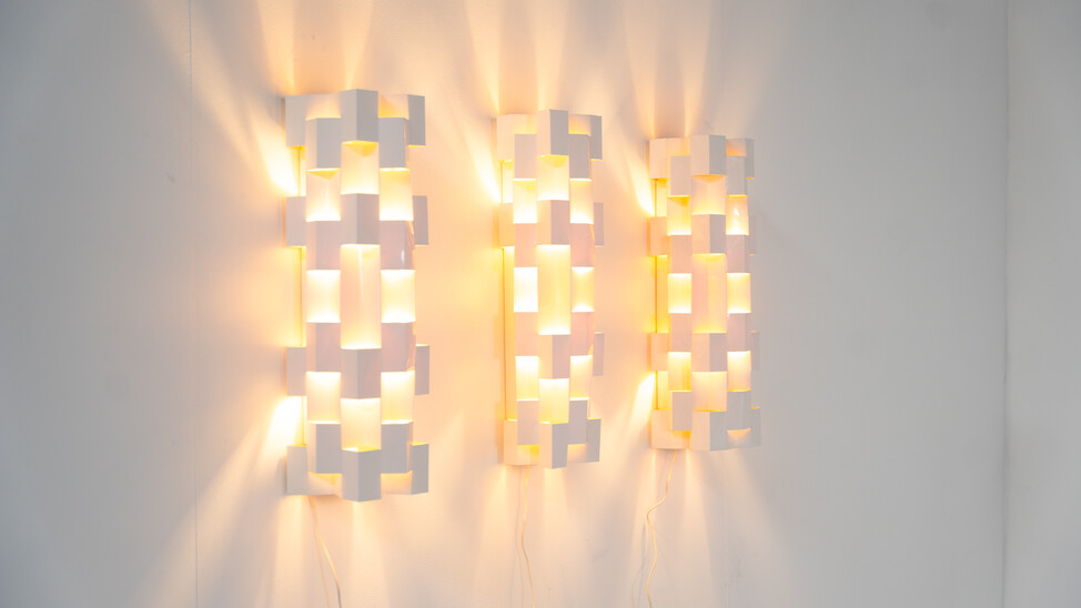 Set of 3 Wall Lights by Gaetano Pesce for NY Form, Paper, 1960s 