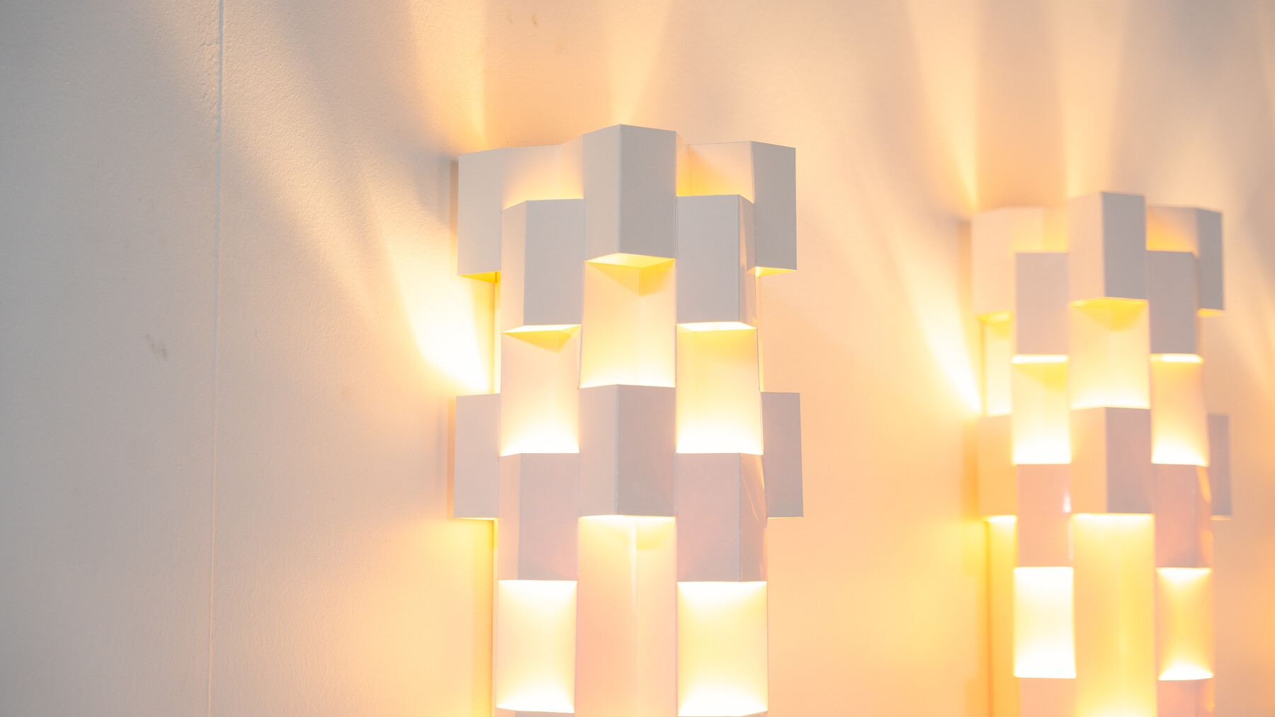 Set of 3 Wall Lights by Gaetano Pesce for NY Form, Paper, 1960s 