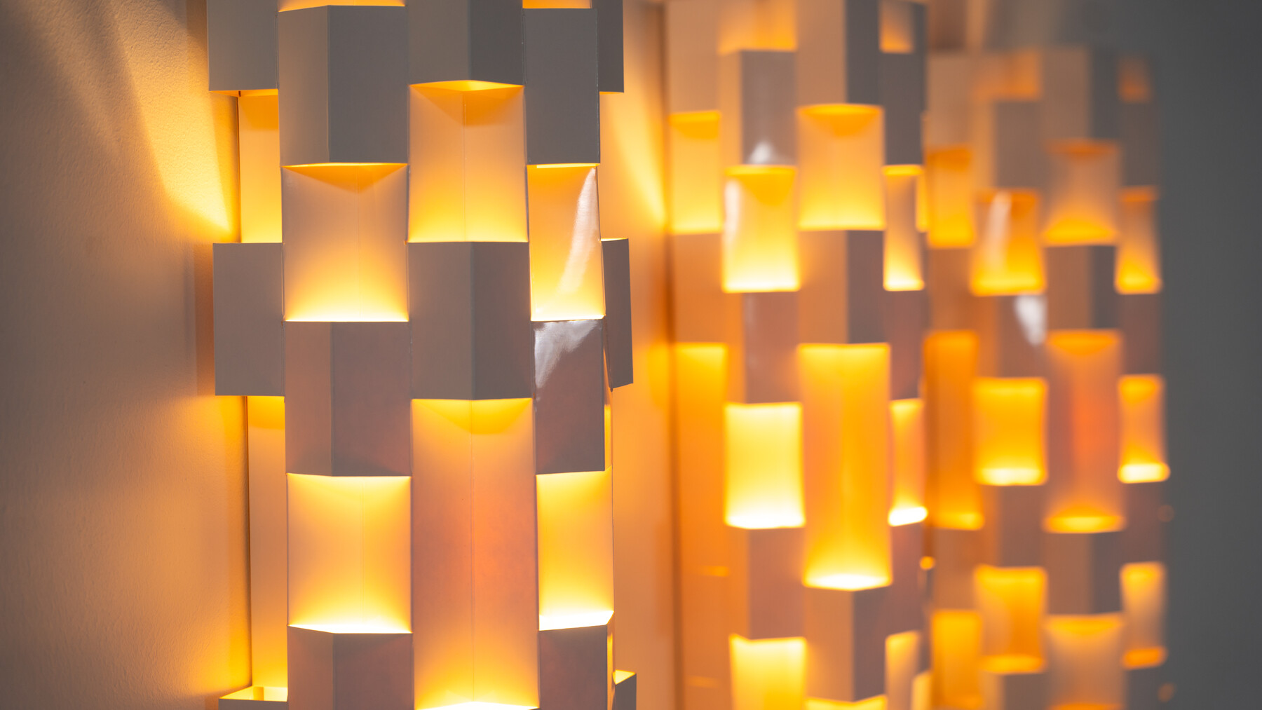 Set of 3 Wall Lights by Gaetano Pesce for NY Form, Paper, 1960s 
