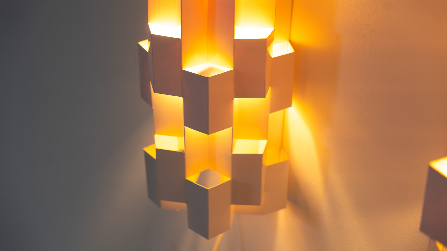 Set of 3 Wall Lights by Gaetano Pesce for NY Form, Paper, 1960s 