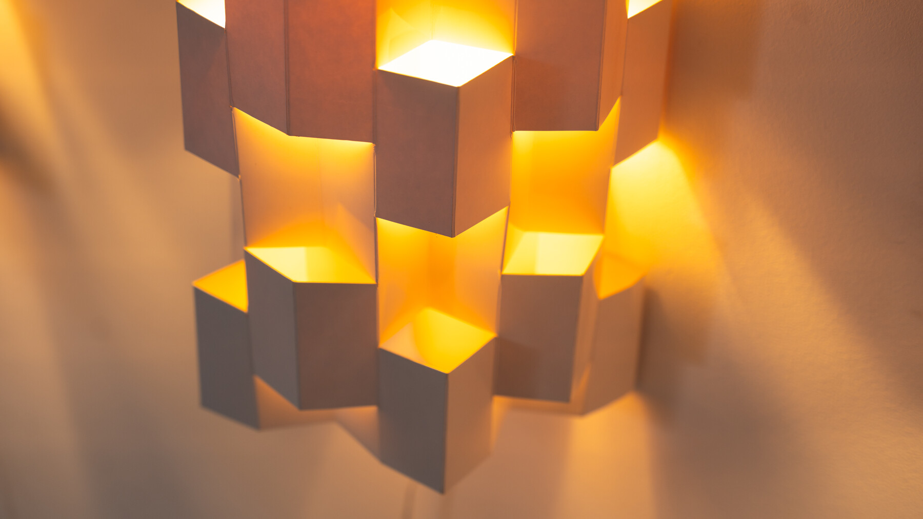 Set of 3 Wall Lights by Gaetano Pesce for NY Form, Paper, 1960s 