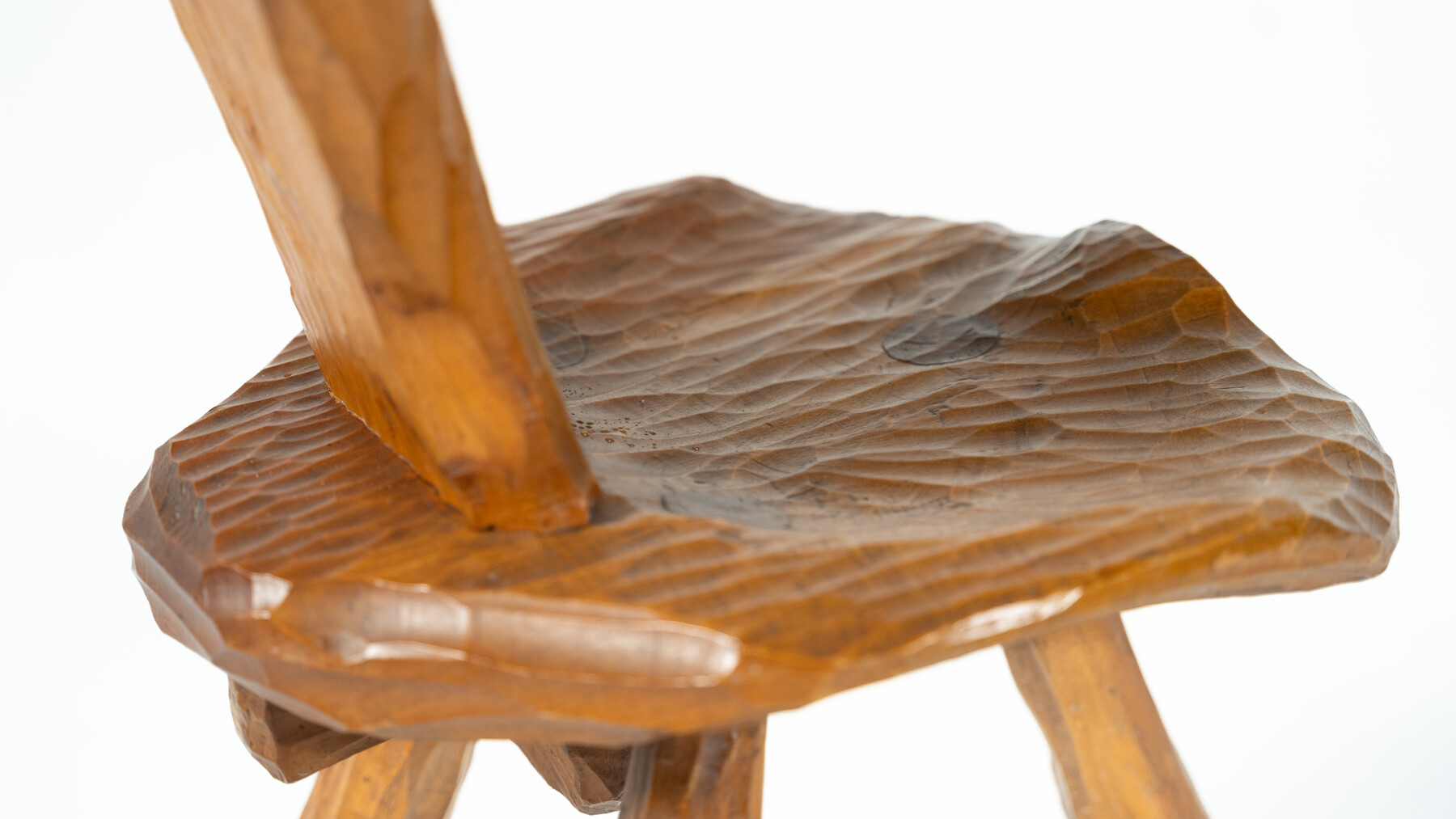 Set of 4 Brutalist Chairs, Italy, 1970s