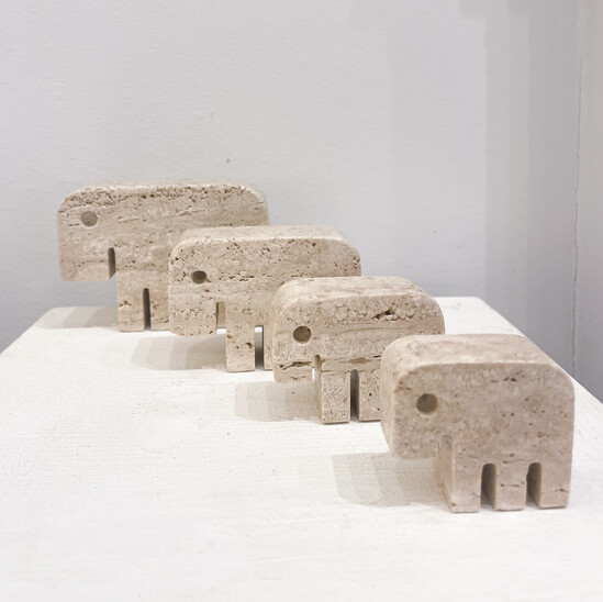 Set of 4 Elephants by Fratelli Mannelli, Italy, 1970s