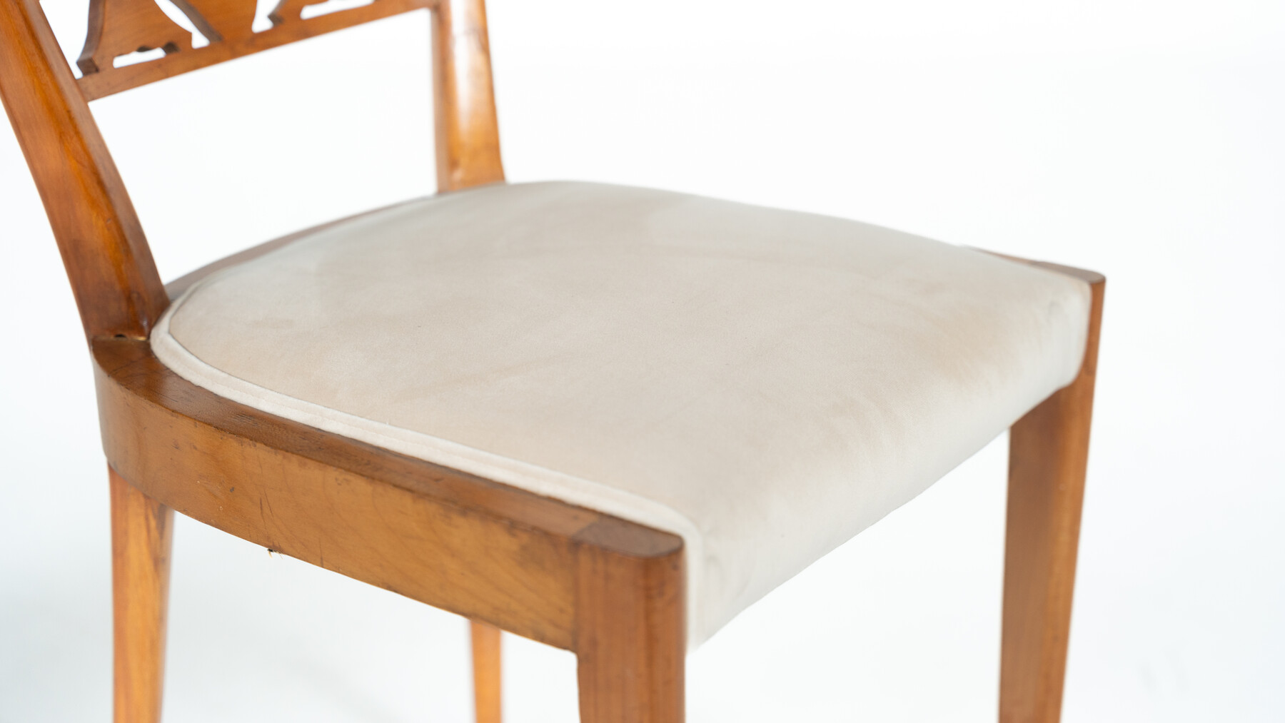Set of 6 Chairs, Cherry Wood, Italy, 1940s 