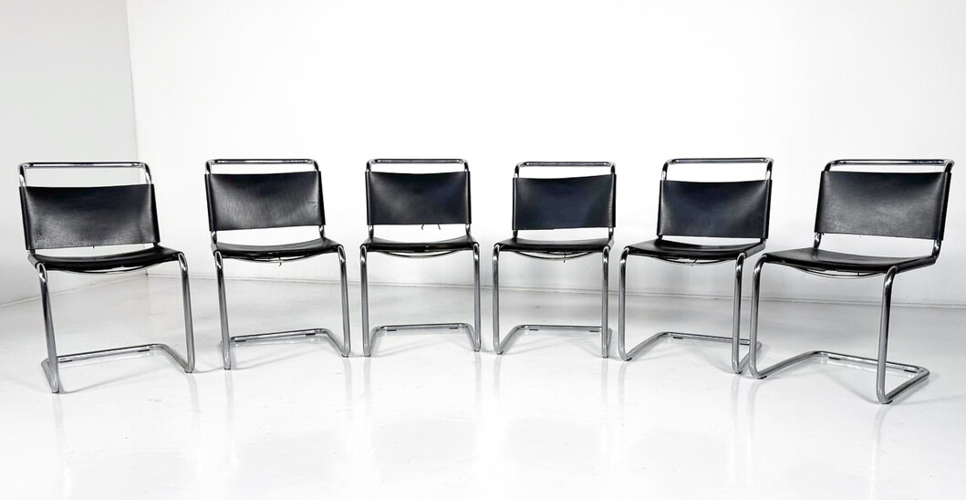 Set of 6 Chairs Model B33 by Marcel Breuer 