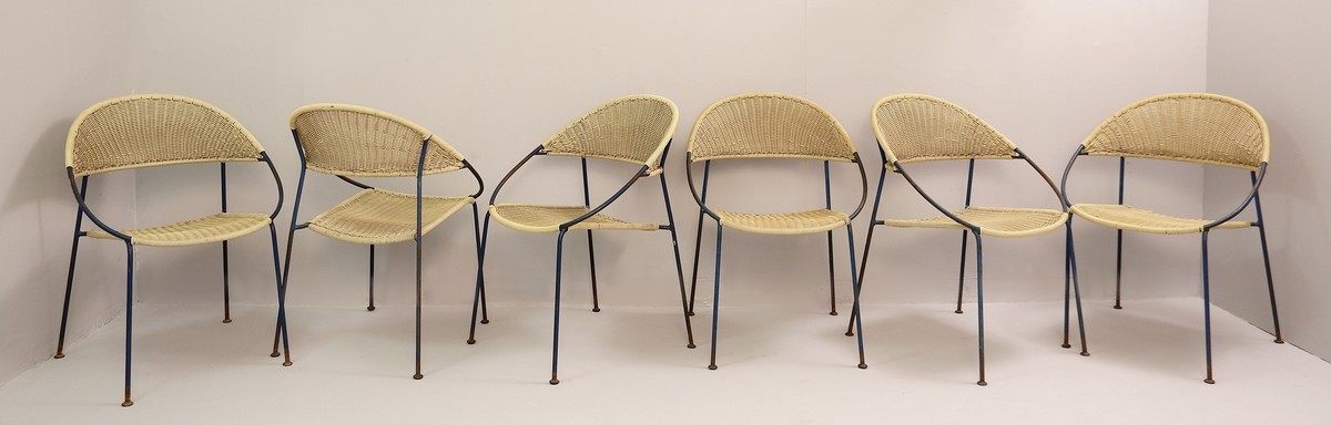 Set Of 6 Chairs Model DU41 By Gastone Rinaldi For RIMA. 1956