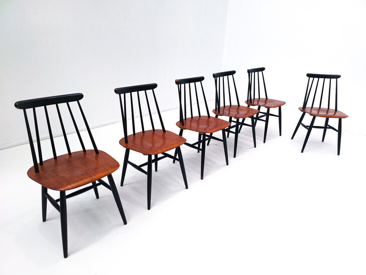 Set of 6 'Fanett' dining chairs by Ilmari Tapiovaara for Edsby Verken