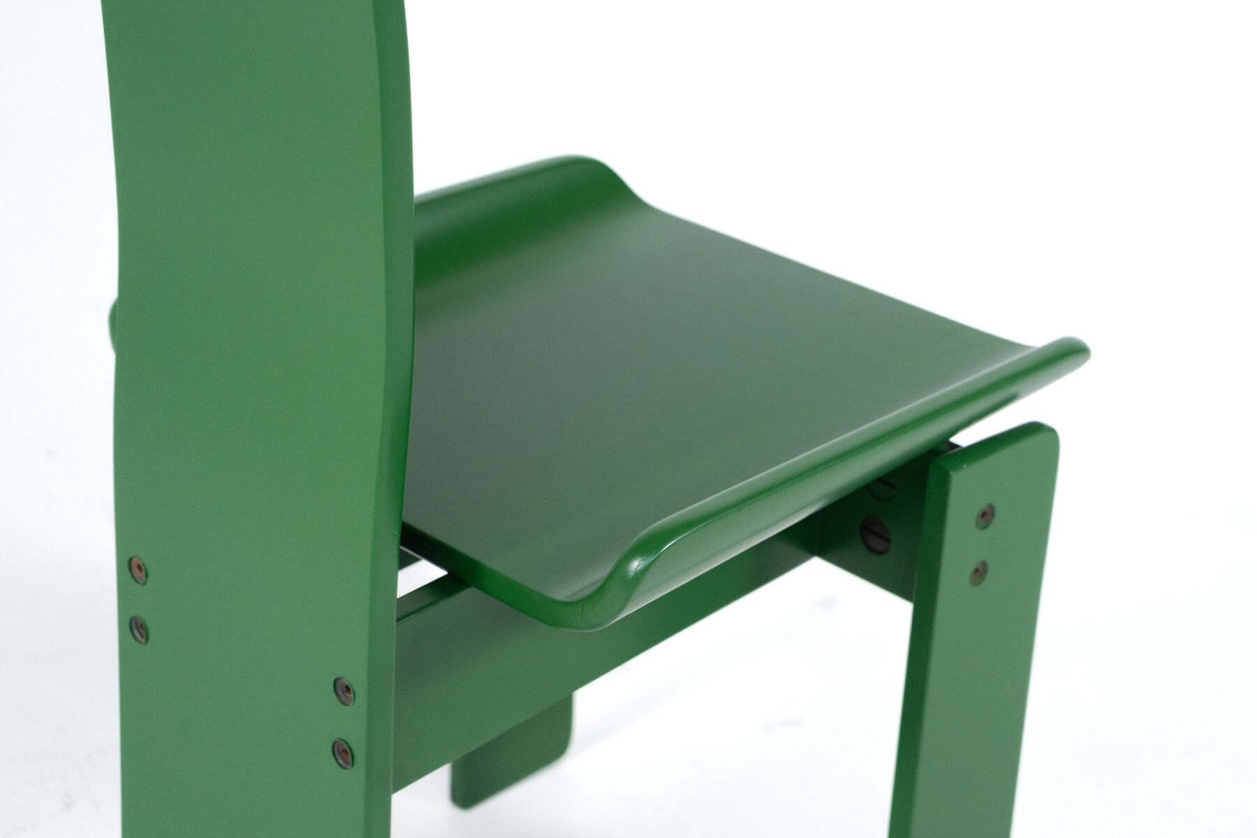 Set of 6 Green Diago Chairs by Edoardo Landi for Nikol, 1970s