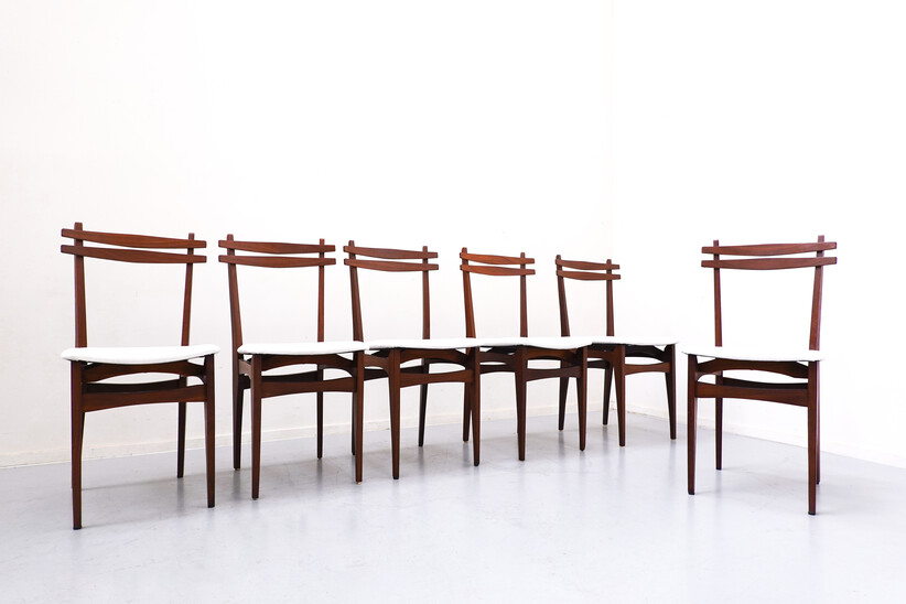 Set of 6 mid-century italian chairs - 1960s
