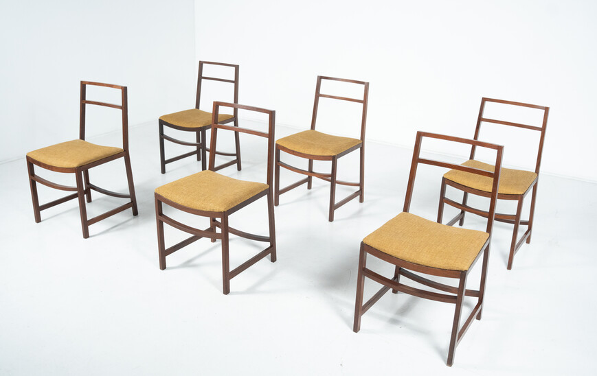 Set of 6 Mid-Century Modern Dining Chairs by Renato Venturi for MIM, 1950s