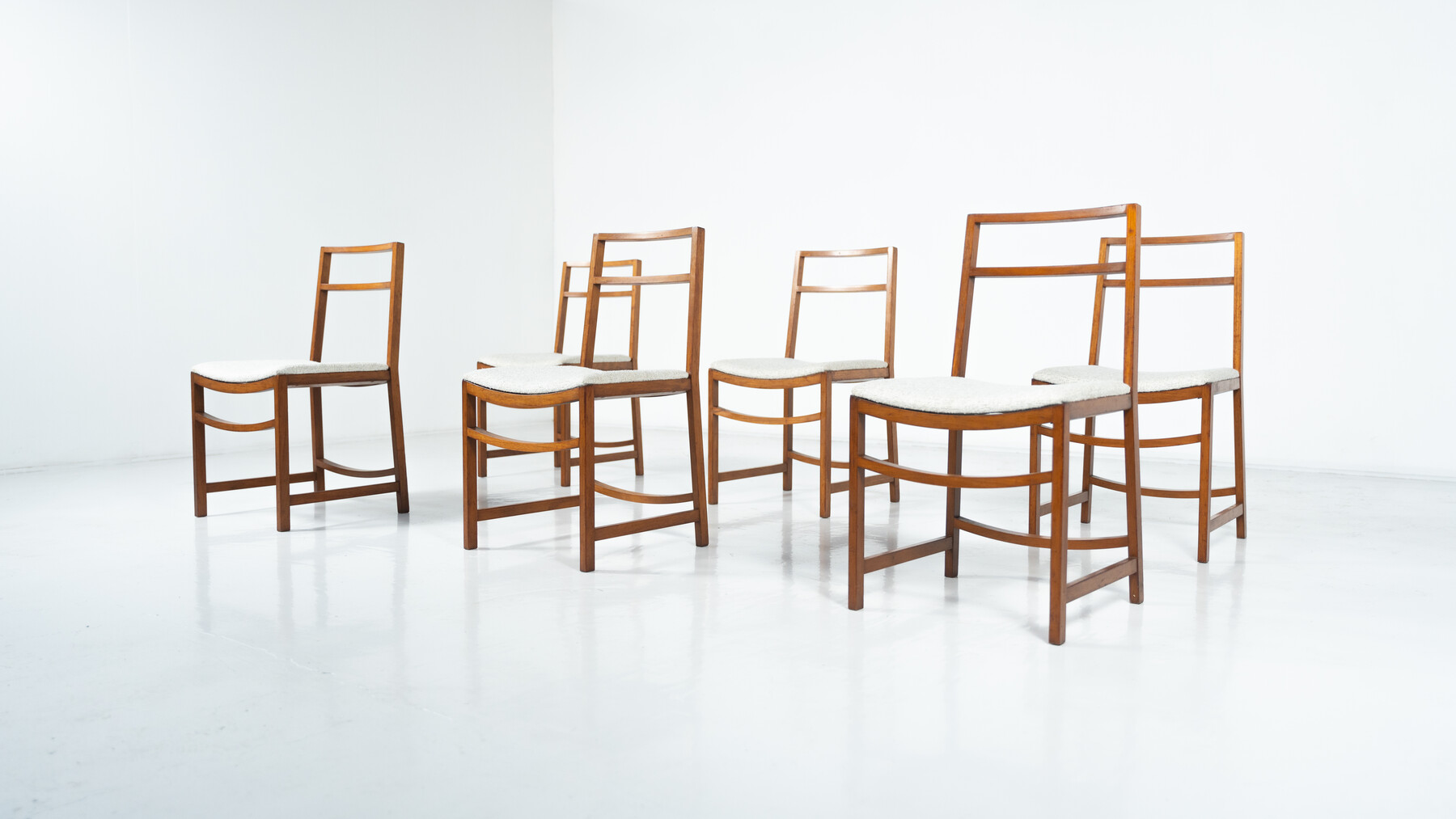 Set of 6 Mid-Century Modern Dining Chairs by Renato Venturi for MIM, 1950s - New Upholstery
