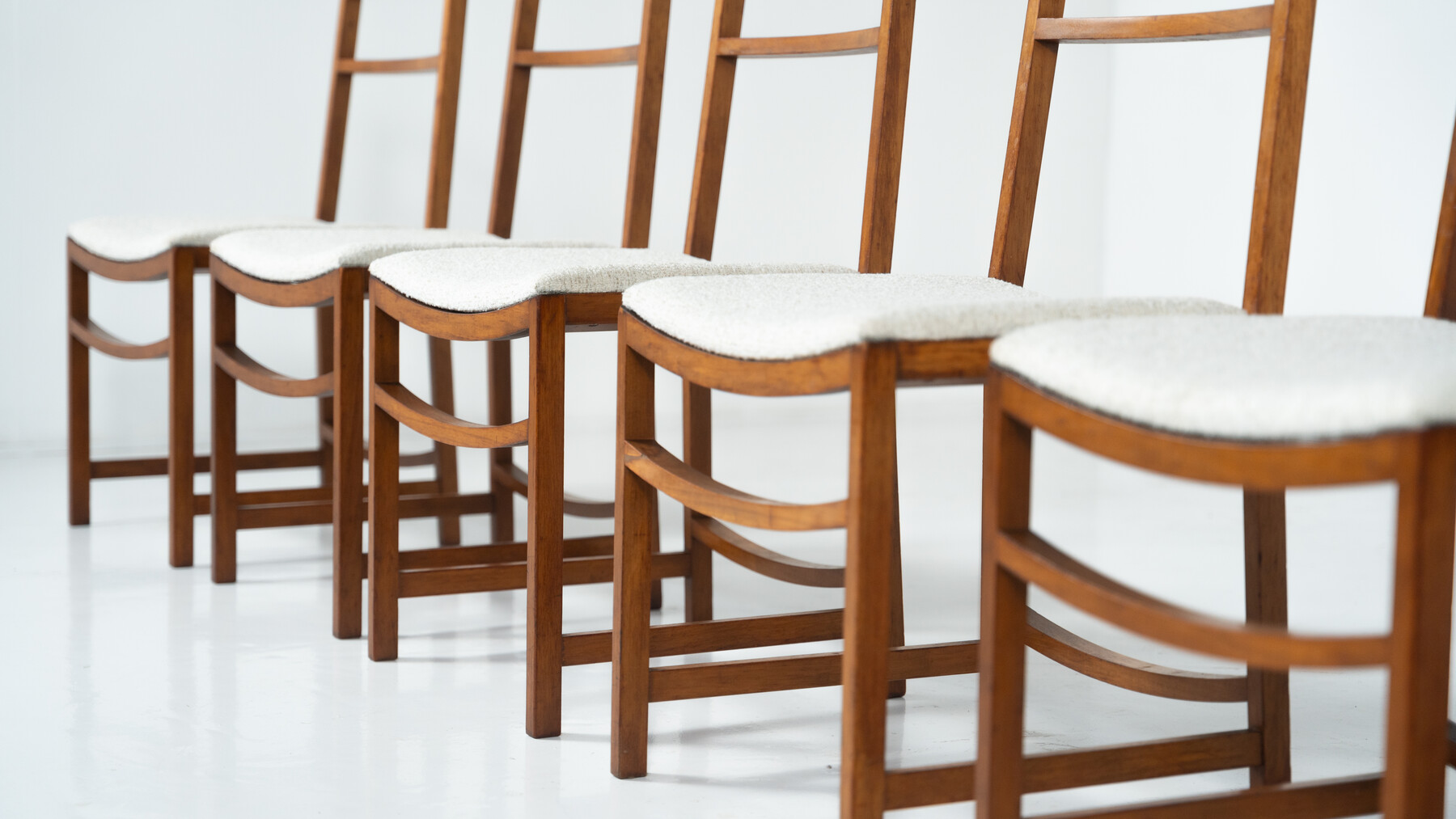 Set of 6 Mid-Century Modern Dining Chairs by Renato Venturi for MIM, 1950s - New Upholstery
