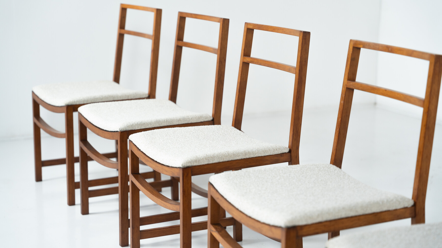 Set of 6 Mid-Century Modern Dining Chairs by Renato Venturi for MIM, 1950s - New Upholstery