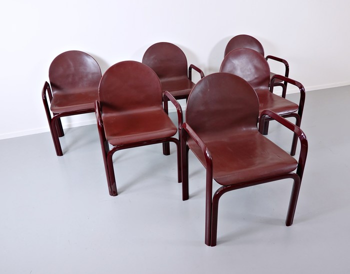 Set of 6 Orsay Armchairs By Gae Aulenti For Knoll International 