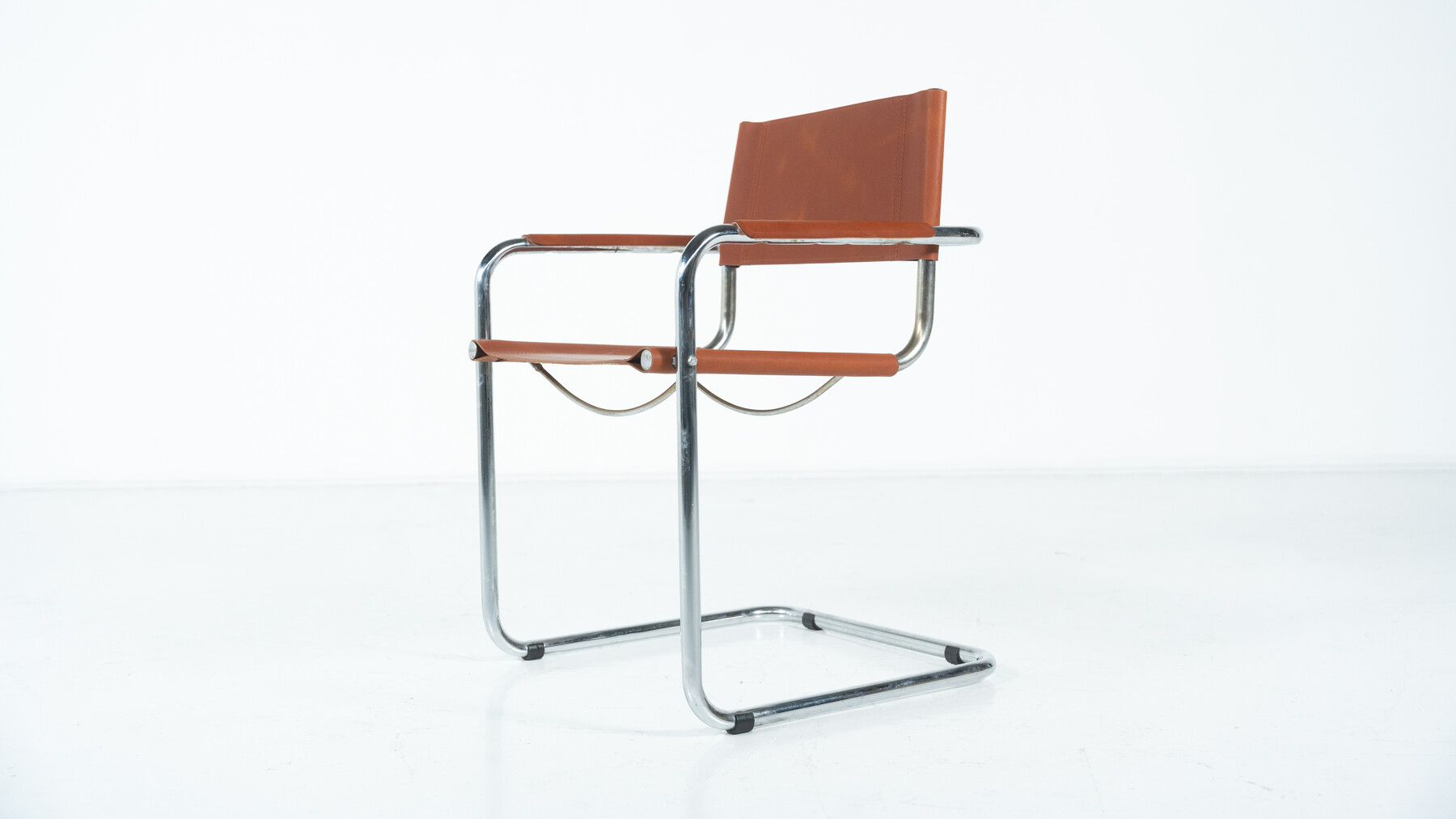 Set of 6 Tubular Armchairs by Mart Stam and Marcel Breuer, Leather