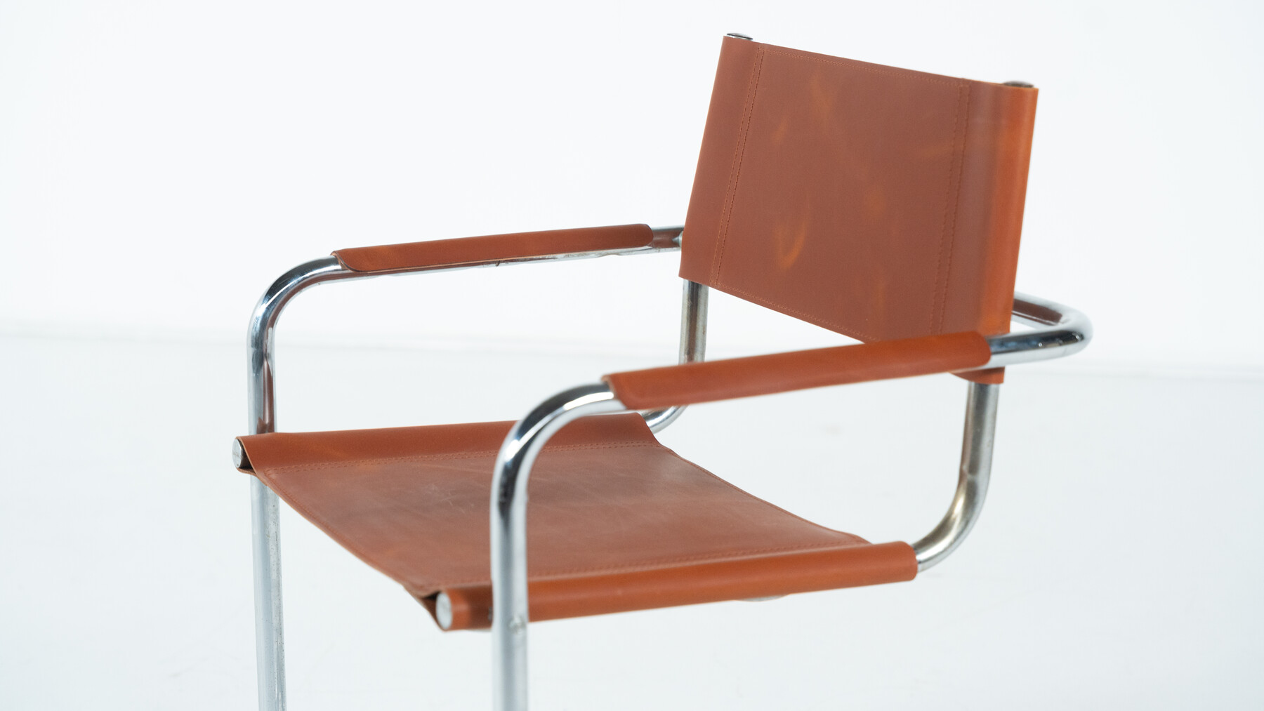 Set of 6 Tubular Armchairs by Mart Stam and Marcel Breuer, Leather
