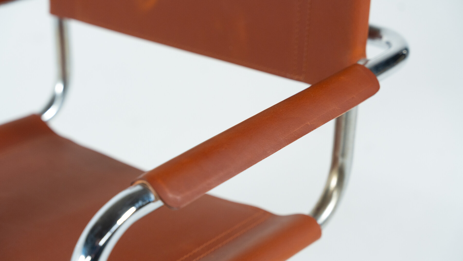 Set of 6 Tubular Armchairs by Mart Stam and Marcel Breuer, Leather