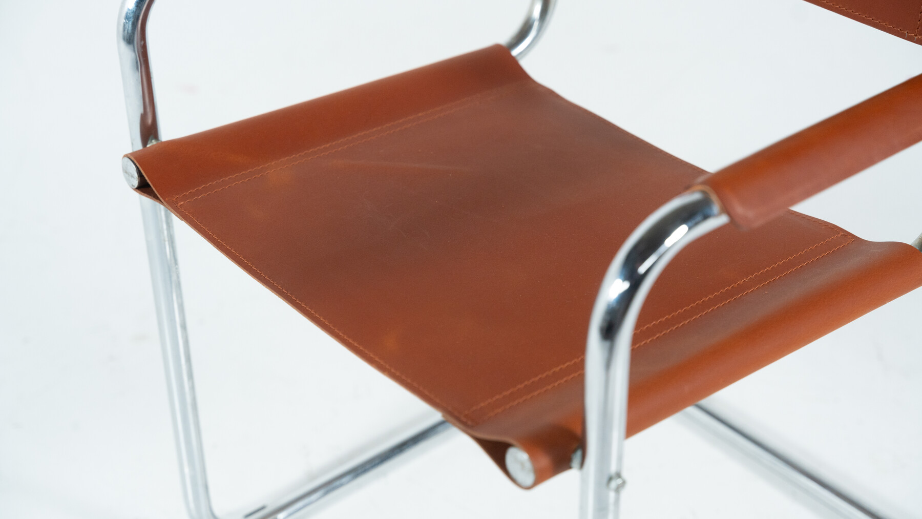 Set of 6 Tubular Armchairs by Mart Stam and Marcel Breuer, Leather