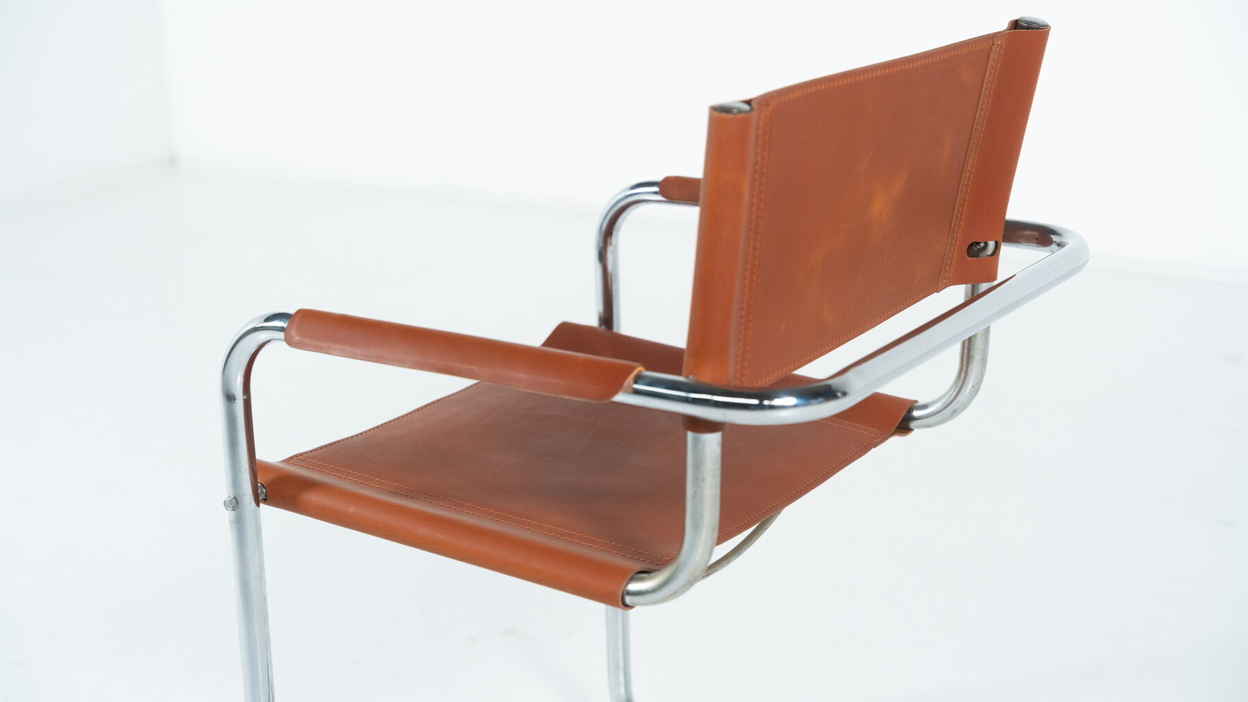 Set of 6 Tubular Armchairs by Mart Stam and Marcel Breuer, Leather