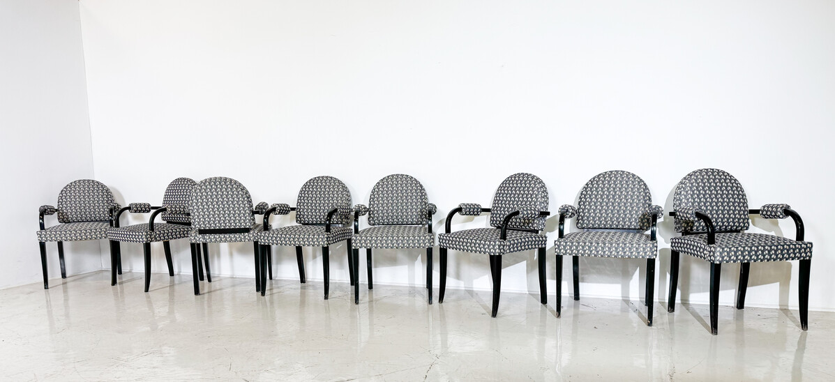 Set of 8 Art Deco Armchairs 