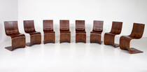 Set of 8 Bamboo Dining Chairs by Alejandro Estrada for Piegatto, 2000s