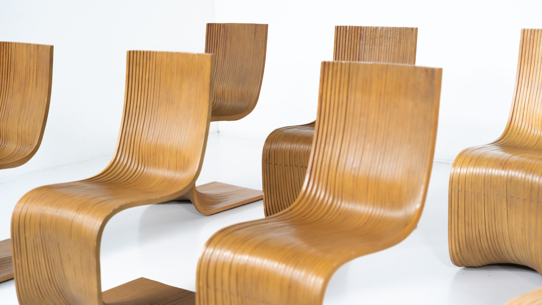 Set of 8 Bamboo Dining Chairs by Alejandro Estrada for Piegatto, 2000s
