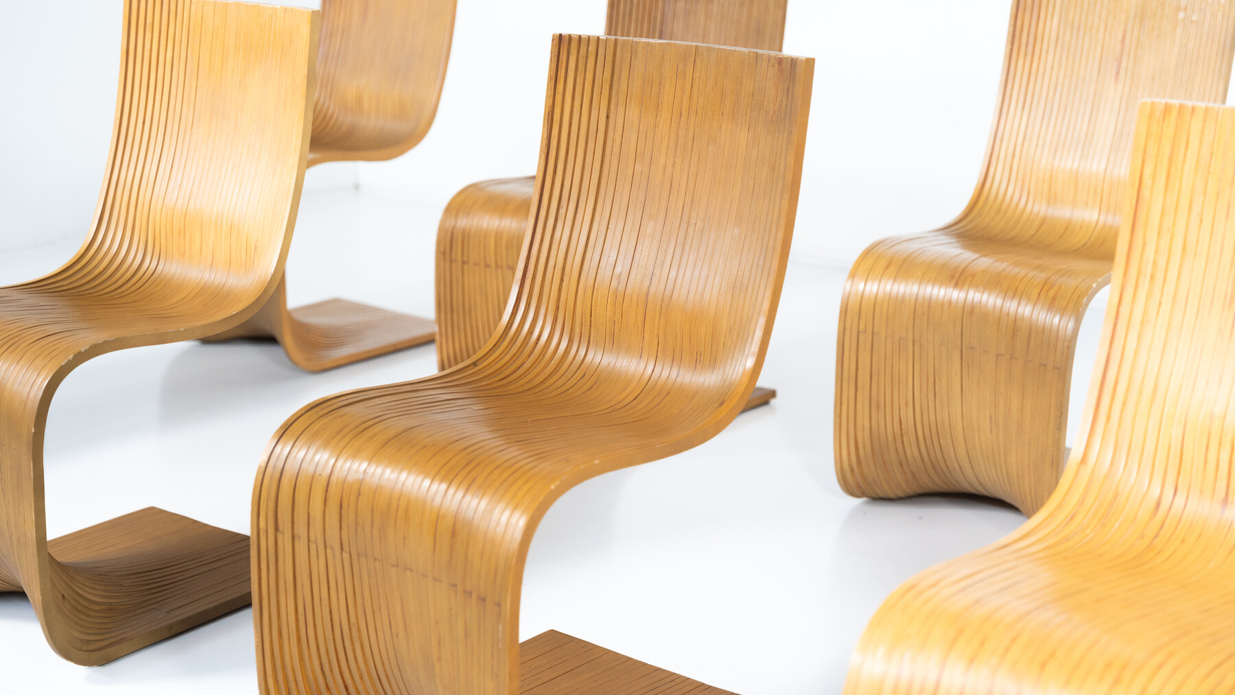 Set of 8 Bamboo Dining Chairs by Alejandro Estrada for Piegatto, 2000s