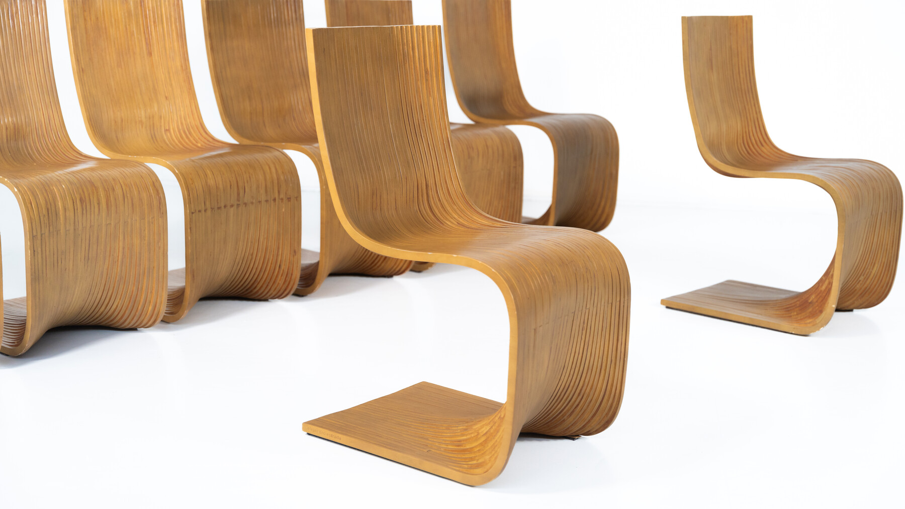 Set of 8 Bamboo Dining Chairs by Alejandro Estrada for Piegatto, 2000s