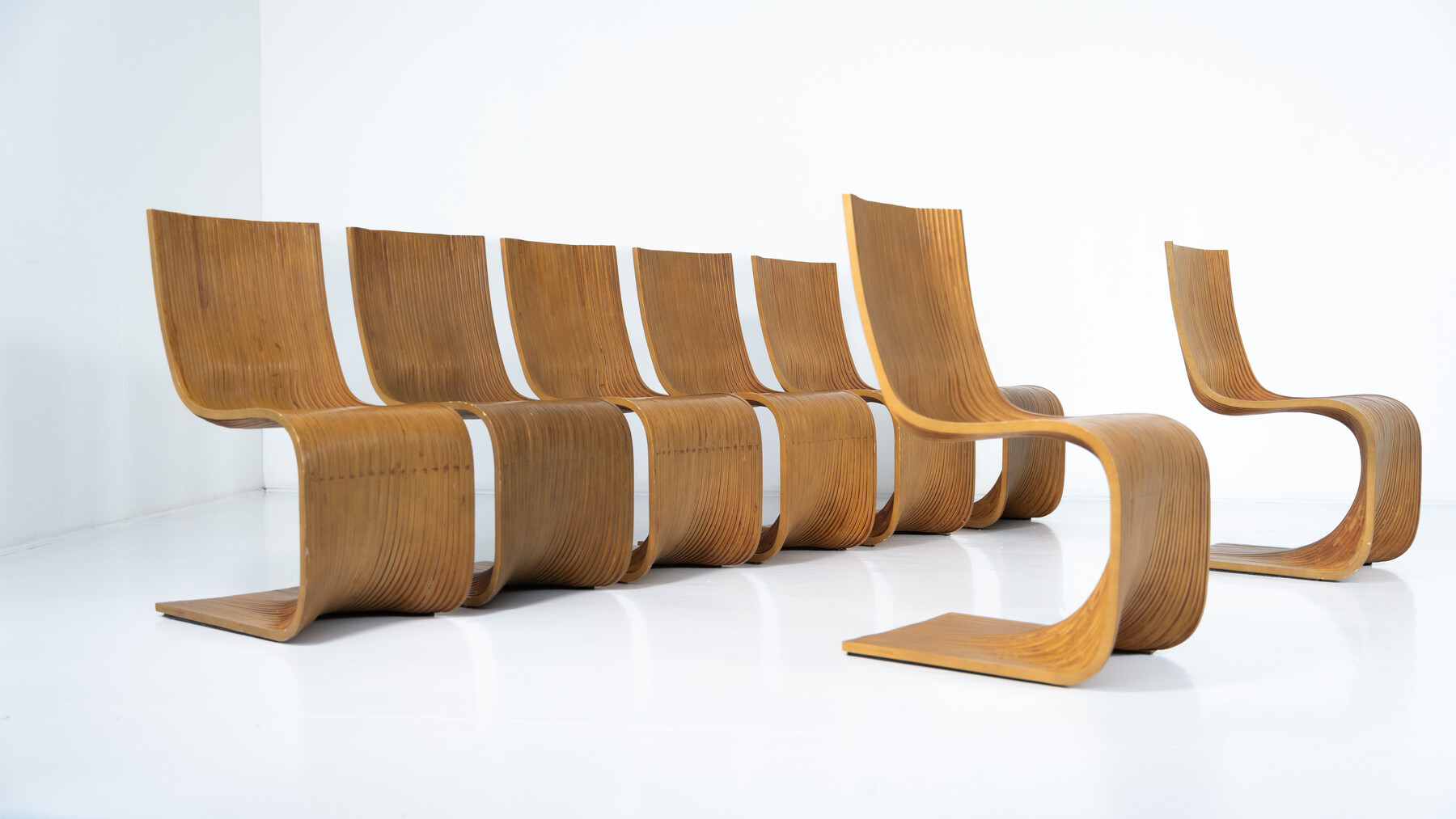 Set of 8 Bamboo Dining Chairs by Alejandro Estrada for Piegatto, 2000s