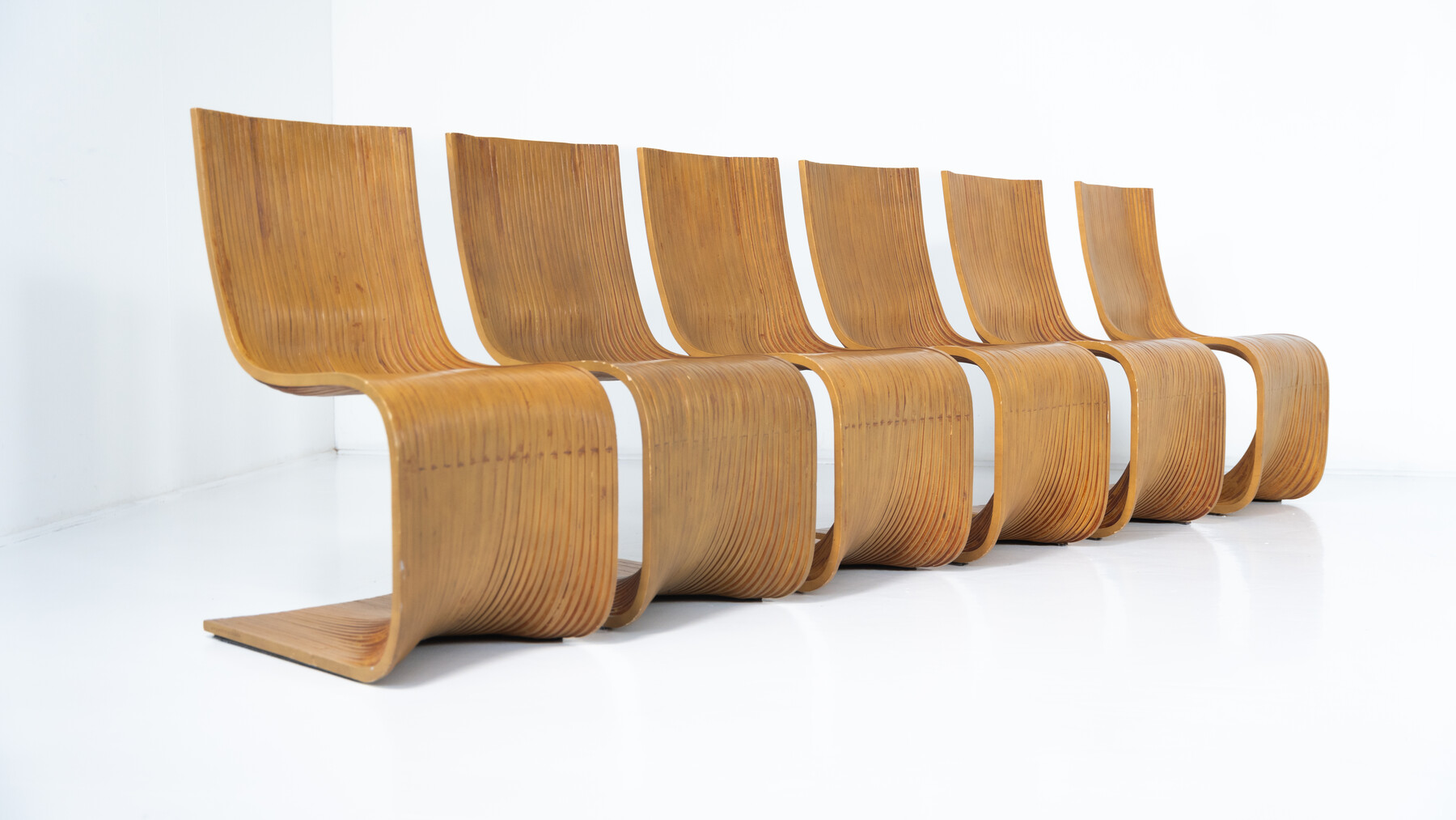 Set of 8 Bamboo Dining Chairs by Alejandro Estrada for Piegatto, 2000s