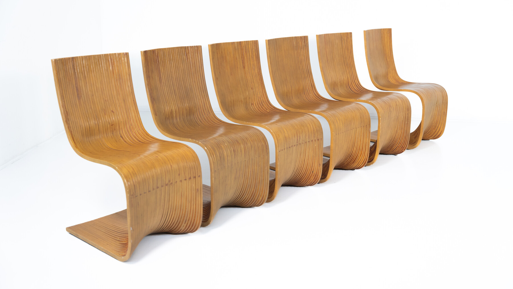 Set of 8 Bamboo Dining Chairs by Alejandro Estrada for Piegatto, 2000s