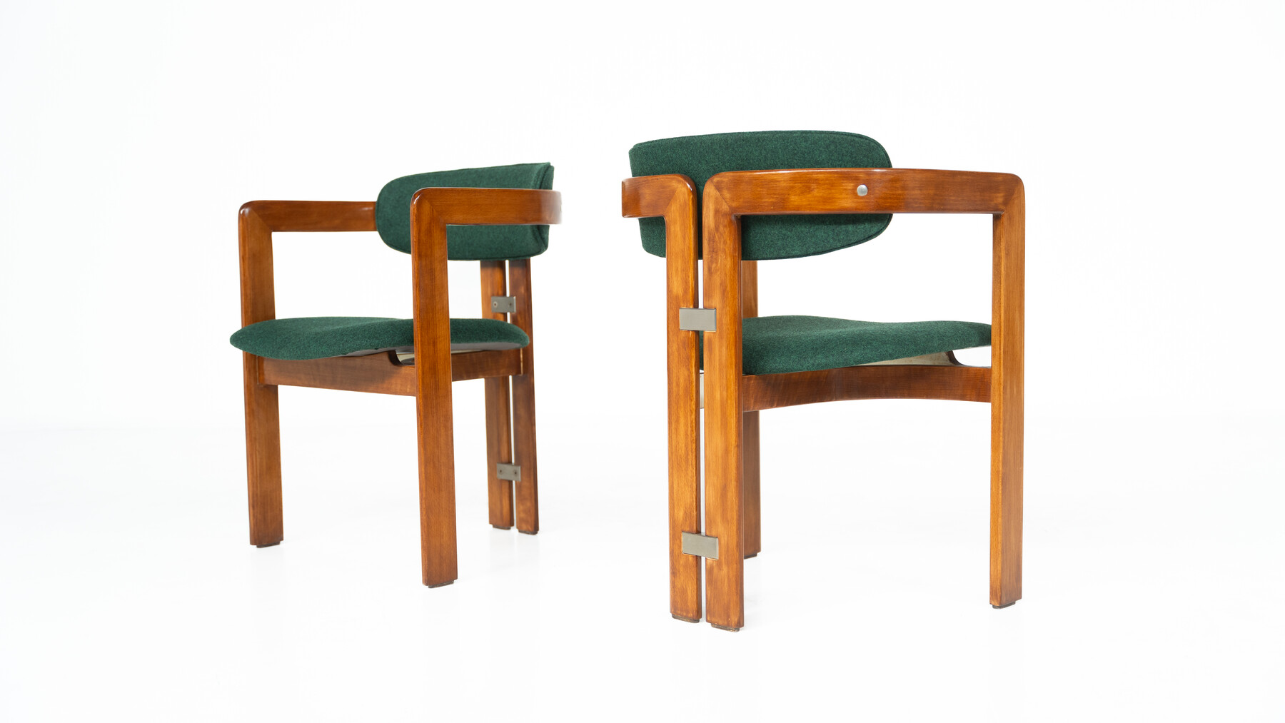 Set of 8 Pamplona Armchairs by Augusto Savini for Pozzi, Italy, 1960s - New Upholstery ( Kvadrat)