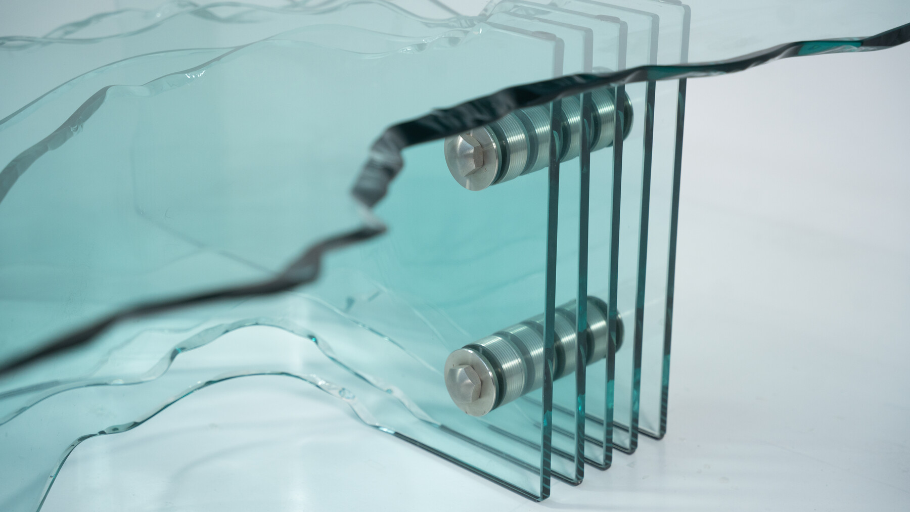 Shell Coffee Table by Danny Lane for Fiam, Glass, 1980s