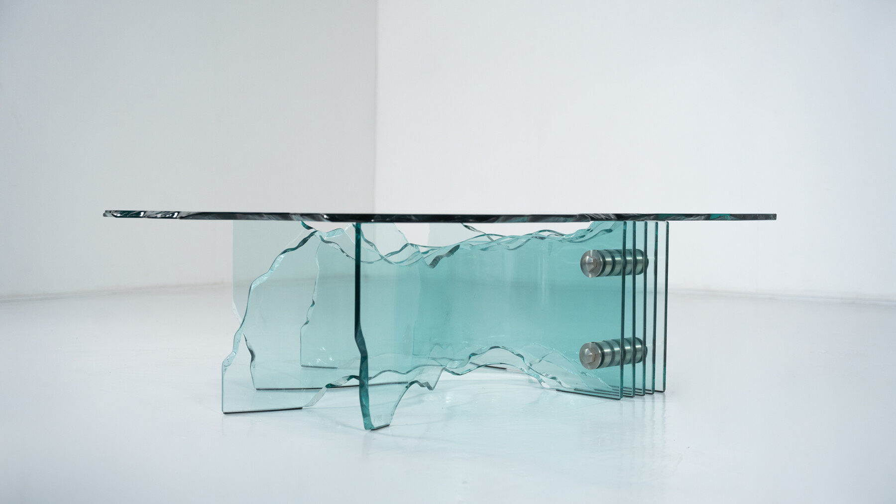 Shell Coffee Table by Danny Lane for Fiam, Glass, 1980s