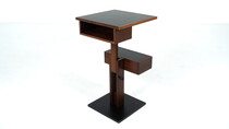 Side table by Bernard Vuarnesson, Adjustable Height, 1980s
