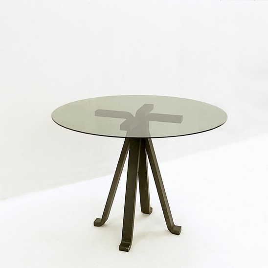 Side Table With Cast Iron Legs