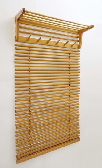 Slatted Wall Coat Rack, 1960s