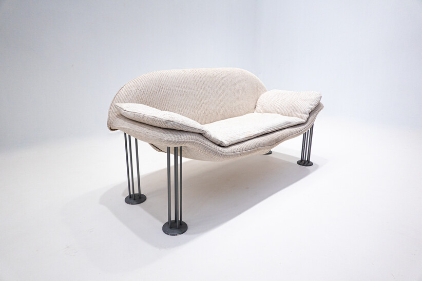 Small Sofa by Burkhard Vogtherr for Hain + Tohme, Fabric, 1980s - 2 available