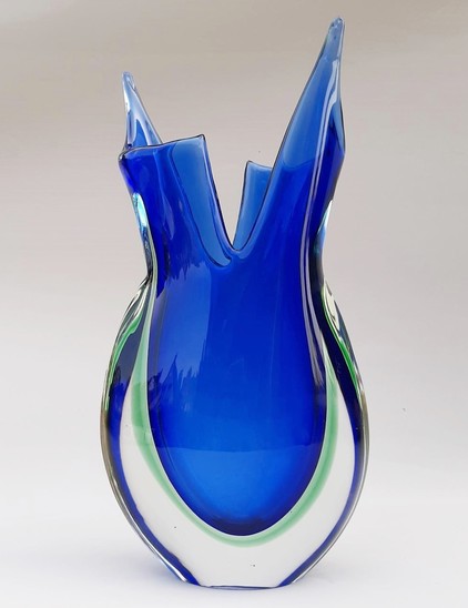 'Sommerso' Vase Attributed To Flavio Poli For Seguso Vetri D'Arte