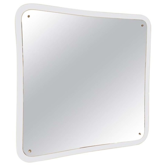 Square italian glass mirror - 1950s