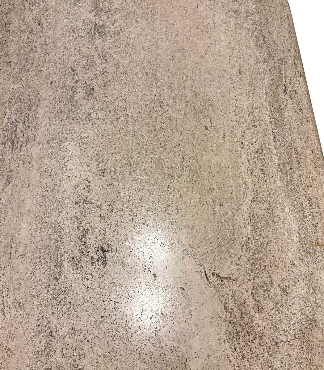 Square Travertine Coffee Table by Angelo Mangiarotti for Up & Up, Italy, 1970s