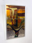 Stained Glass Pannel by Pierre Majerus, 1989 