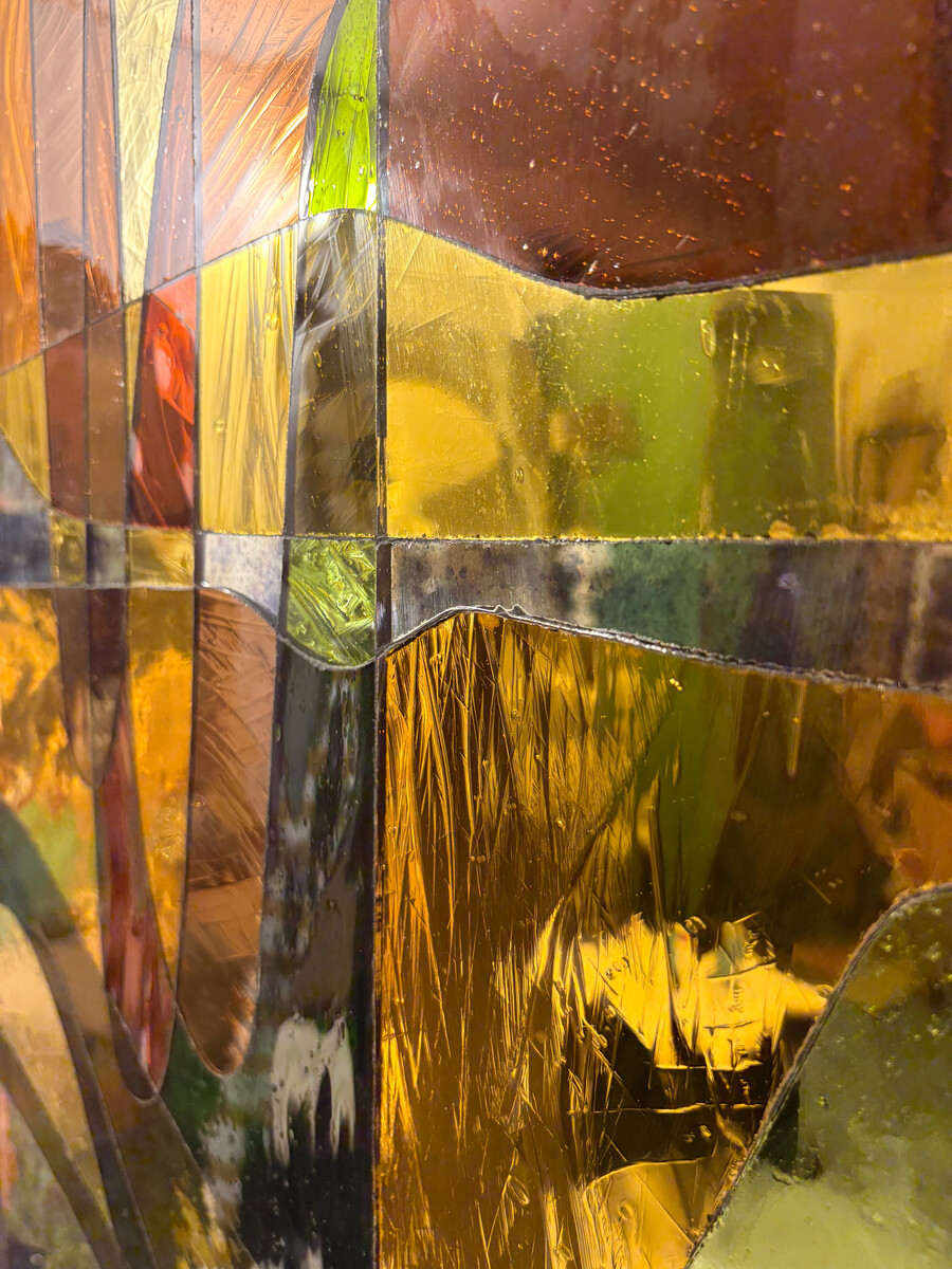 Stained Glass Pannel by Pierre Majerus, 1989 