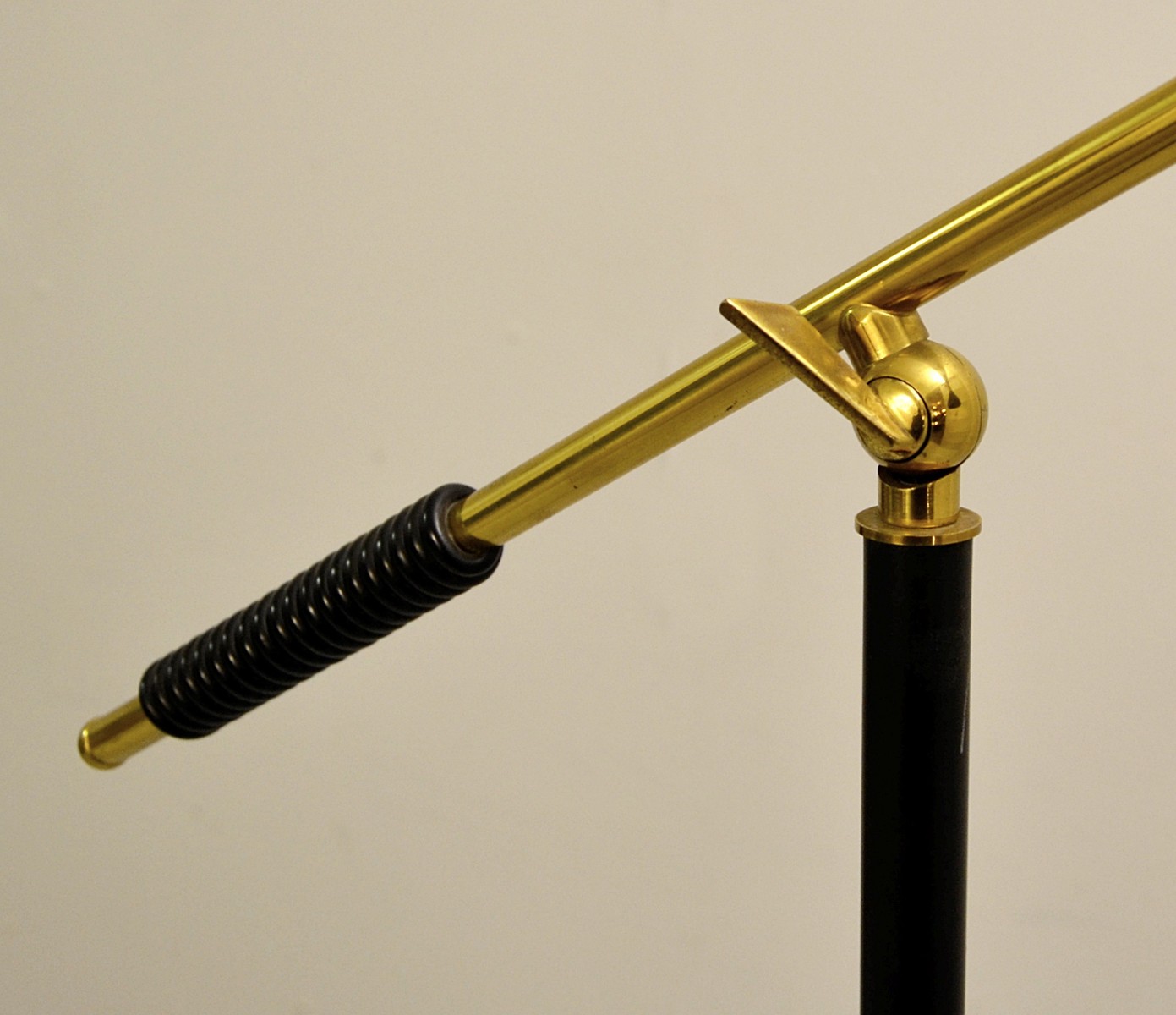 Stilnovo Floor Lamp With Marble Base and  Brass Arm,  1950s