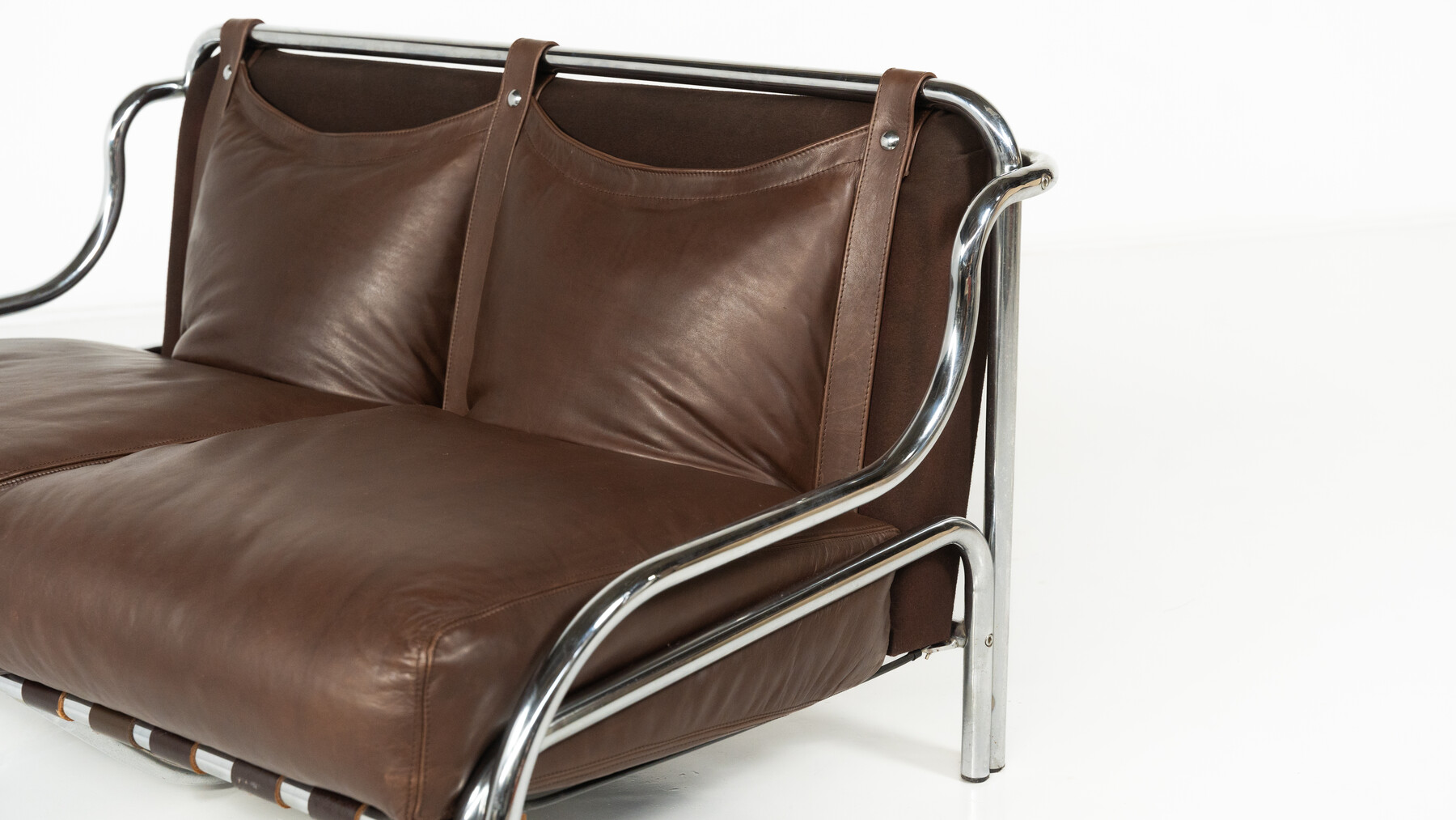 Stringa Sofa by Gae Aulenti, italy, 1962 - New Leather Upholstery