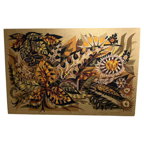 Tapestry By Jean-Claude Duprez, Signed, 1960s