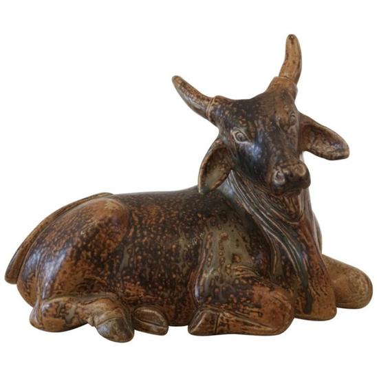 Taurus in ceramic by Knud kyhn, 1950