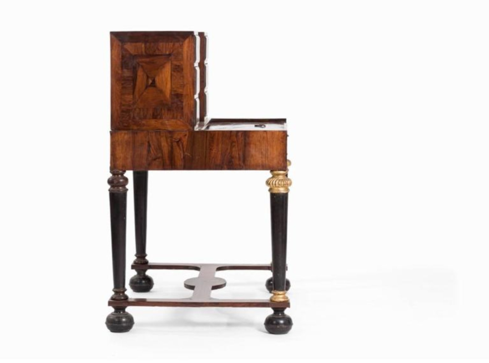 Timeless 18th Century Rosewood And Tin Marquetry Writing Desk