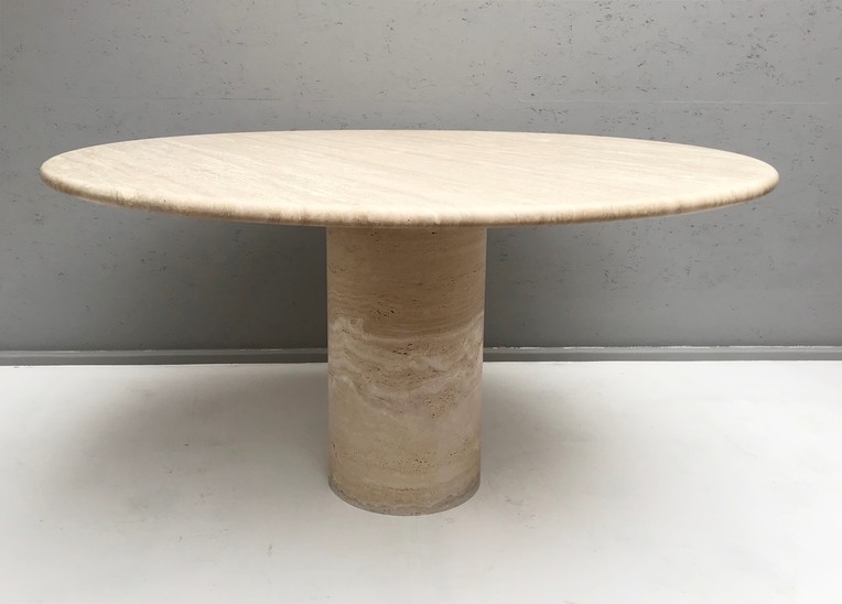 Travertine dining table